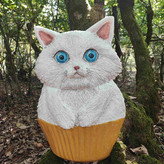 Custom 3D Maquette Papier Mache 70 سانتی Cat کاپ کیکی for decoration
