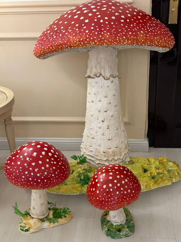 ماکت قارچ یه متری با تمام جزییات یک قارچ واقعی قارچهای کامل ۳۰ و ۴۰ سانتی متری