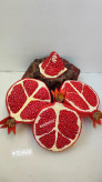 Custom 3D Maquette Pomegranate Half و Sliced با Details Natural – Available در Dimensions Custom for decoration