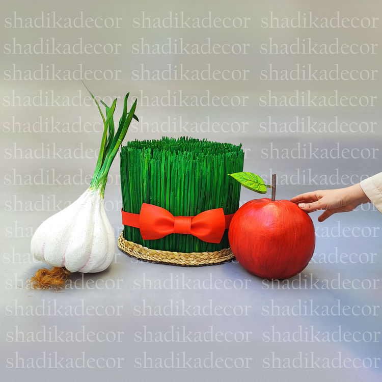 ماکت های سیب سبزه و سیر در سایز بزرگ