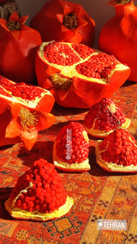 ماکت انار یلدایی کامل، نصفه و حلقهای